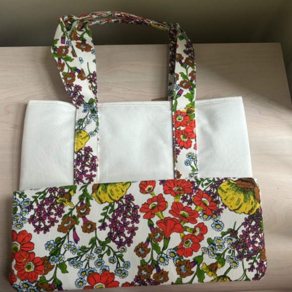 New Coach Violet Leather Crossbody w/ 2 Straps & Coach Floral Patterned Tote Set - Picture 10 of 11